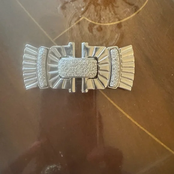 Judith Leiber crystal Swarovski metalic bow pin brooch. New - Picture 7 of 16